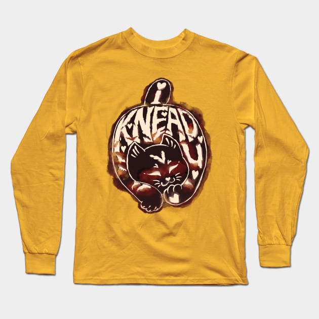 Knead U coffee cat Long Sleeve T-Shirt by Still Winter Craft